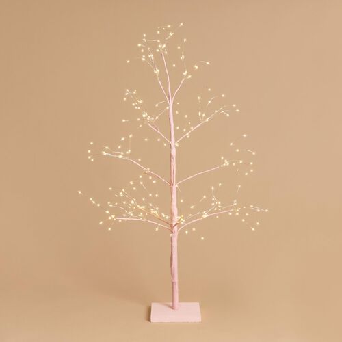 Stellar Haus Small Arctic Birch Seed Light Tree Light Pink 90cm